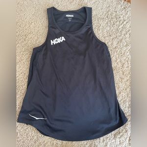 HOKA ONE ONE Tank Shirt Women's Black Breathable UV Pro Performance
